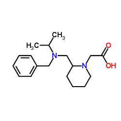 (2-{[Benzyl(isopropyl)amino]methyl}-1-piperidinyl)acetic acid结构式