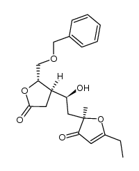 (R)-2-((S)-2-((2S,3R)-2-((benzyloxy)methyl)-5-oxotetrahydrofuran-3-yl)-2-hydroxyethyl)-5-ethyl-2-methylfuran-3(2H)-one Structure