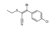3-bromo-3-(4-chlorophenyl)-2-(ethylthio)acrylonitrile Structure