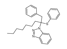 1-(1-phenyl-2-(phenylthio)nonan-2-yl)-1H-benzo[d][1,2,3]triazole Structure