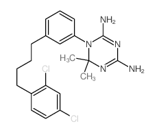 1,3,5-Triazine-2,4-diamine,1-[3-[4-(2,4-dichlorophenyl)butyl]phenyl]-1,6-dihydro-6,6-dimethyl- structure