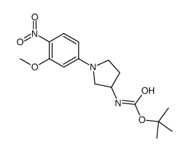 tert-butyl N-[1-(3-methoxy-4-nitrophenyl)pyrrolidin-3-yl]carbamate Structure