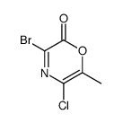 3-bromo-5-chloro-6-methyl-2(H)-1,4-oxazin-2-one结构式