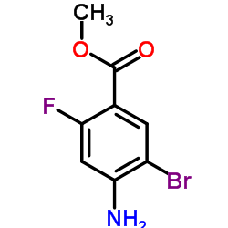 4-氨基-5-溴-2-氟苯甲酸甲酯结构式