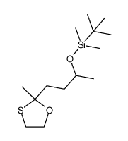 tert-butyldimethyl((4-(2-methyl-1,3-oxathiolan-2-yl)butan-2-yl)oxy)silane Structure