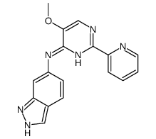N-(5-Methoxy-2-(pyridin-2-yl)pyrimidin-4-yl)-1H-indazol-6-amine结构式