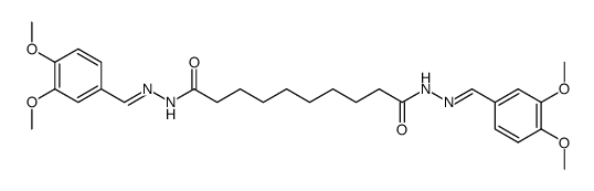 N'1,N'10-bis(3,4-dimethoxybenzylidene)decanedihydrazide Structure