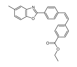 4-(5-Methyl-2-benzoxazolyl)-4'-ethoxycarbonyl-stilben结构式