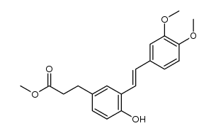 methyl 3-(3-(3,4-dimethoxy-styryl)-4-hydroxyphenyl)propanoate结构式