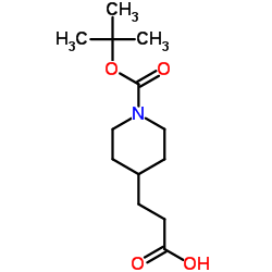 N-Boc-4-Piperidinepropionic Acid Structure