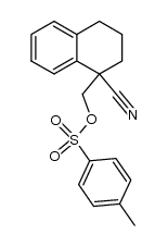 1-[[4-methylphenylsulfonyl]oxy]methyl-1,2,3,4-tetrahydro-1-naphthalinecarbonitrile Structure