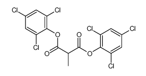 Bis(2,4,6-trichlorophenyl) 2-methylmalonate structure