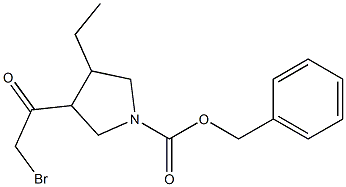 benzyl 3-(2-bromoacetyl)-4-ethylpyrrolidine-1-carboxylate结构式