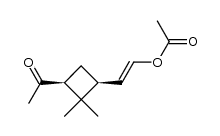 (1R,3S)-(+)-cis-3-acetyl-1-(2-acetoxyethenyl)-2,2-dimethylcyclobutane结构式