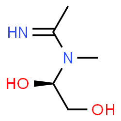 Ethanimidamide, N-(1,2-dihydroxyethyl)-N-methyl-, (R)- (9CI)结构式