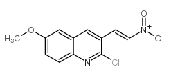 E-2-CHLORO-6-METHOXY3-(2-NITRO)VINYLQUINOLINE结构式