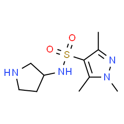 1,3,5-Trimethyl-N-(3-pyrrolidinyl)-1H-pyrazole-4-sulfonamide Structure