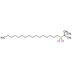 Dichloro(hexadecyl)(2-methyl-2-propanyl)silane结构式