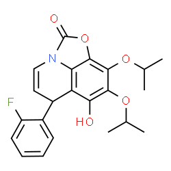 2H,6H-Oxazolo[5,4,3-ij]quinolin-2-one,6-(2-fluorophenyl)-7-hydroxy-8,9-bis(1-methylethoxy)- picture