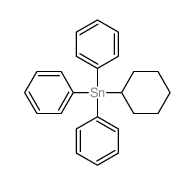 cyclohexyl-triphenyl-stannane structure