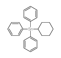 cyclohexyl-triphenyl-stannane Structure