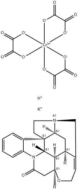 Strychnine, monopotassium tris(oxalato)chromate(3-) (1:2) (8CI) Structure