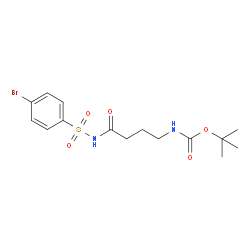 tert-Butyl (4-(4-bromophenylsulfonamido)-4-oxobutyl)carbamate structure
