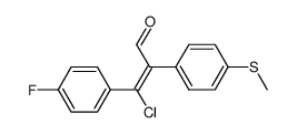 3-chloro-3-(4-fluorophenyl)-2-(4-(methylthio)phenyl)acrylaldehyde Structure