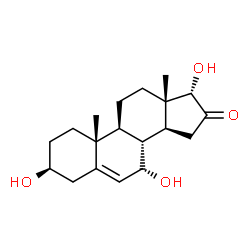 Androst-5-en-16-one, 3,7,17-trihydroxy-, (3beta,7alpha,17alpha)- (9CI)结构式