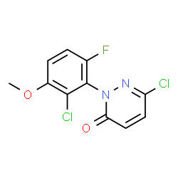 6-氯-2-(2-氯-6-氟-3-甲氧基苯基)哒嗪-3(2H)-酮结构式