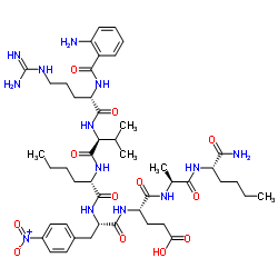 ABZ-ARG-VAL-NLE-P-NITRO-PHE-GLU-ALA-NLE-NH2结构式