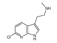 2-(6-chloro-1H-pyrrolo[2,3-b]pyridin-3-yl)-N-methylethanamine结构式