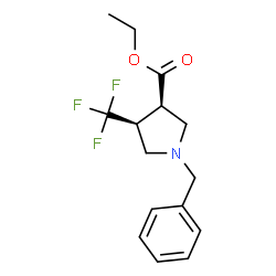 CIS-3-PYRROLIDINECARBOXYLIC ACID, 1-(PHENYLMETHYL)-4-(TRIFLUOROMETHYL), ETHYL ESTER picture