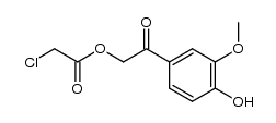 2-chloroacetoxy-1-(4-hydroxy-3-methoxy-phenyl)-ethanone结构式