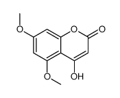 4-hydroxy-5,7-dimethoxy-2H-1-benzopyrane-2-one结构式