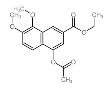2-Naphthalenecarboxylicacid, 4-(acetyloxy)-7,8-dimethoxy-, ethyl ester Structure