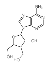 Adenosine,3'-deoxy-3'-(hydroxymethyl)- (8CI,9CI)结构式