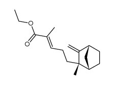 (E/Z)-ethyl 2-methyl-5-(2exo-methyl-3-methylidene-bicyclo[2.2.1]hept-2-yl)-2-pentenoate Structure