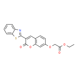 ethyl 2-((3-(benzo[d]thiazol-2-yl)-2-oxo-2H-chromen-7-yl)oxy)acetate结构式