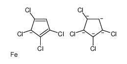 iron,1,2,4,5-tetrachlorocyclopenta-1,3-diene,1,2,3,4-tetrachlorocyclopentane Structure