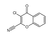 3-Chloro-4-oxo-4H-1-benzopyran-2-carbonitrile结构式