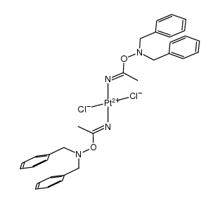 bis((1-((dibenzylamino)oxy)ethylidene)amino)platinum(IV) chloride结构式