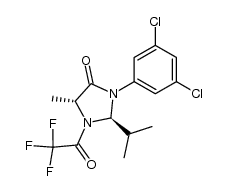(2R,5R)-3-(3,5-dichlorophenyl)-2-isopropyl-5-methyl-1-(2,2,2-trichloroacetyl)-imidazolidin-4-one Structure