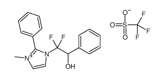 1-(1,1-DIFLUORO-2-HYDROXY-2-PHENYL-ETHYL)-2-PHENYL-3-METHYL-IMIDAZOLIUM TRIFLATE Structure