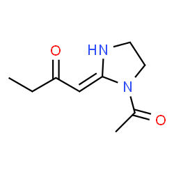 Imidazolidine,1-acetyl-2-(2-oxobutylidene)- (9CI) structure