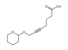 7-(tetrahydro-2'H-pyran-2'-yloxy)hept-5-ynoic acid Structure