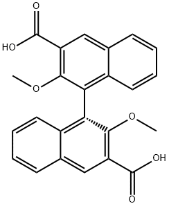 (aR)-2,2'-Dimethoxy-1,1'-binaphthalene-3,3'-dicarboxylic acid Structure