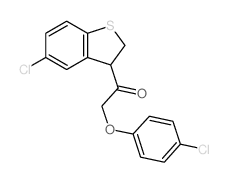 1-(5-chloro-2,3-dihydro-1-benzothiophen-3-yl)-2-(4-chlorophenoxy)ethanone Structure