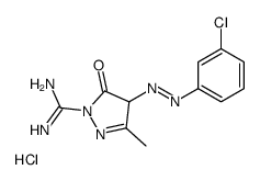 4-[(3-chlorophenyl)diazenyl]-3-methyl-5-oxo-4H-pyrazole-1-carboximidamide,hydrochloride结构式