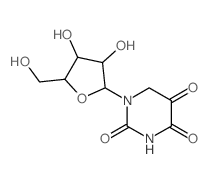 1-[3,4-dihydroxy-5-(hydroxymethyl)oxolan-2-yl]-1,3-diazinane-2,4,5-trione结构式